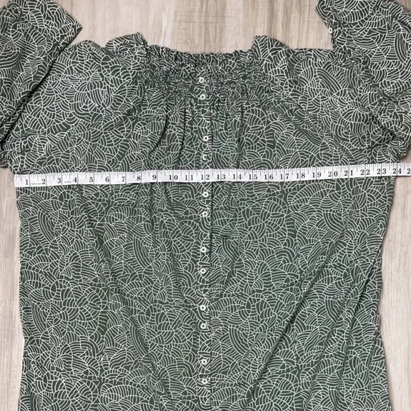 Mirth Caftans Green Pattern Dress s - Picture 4 of 7